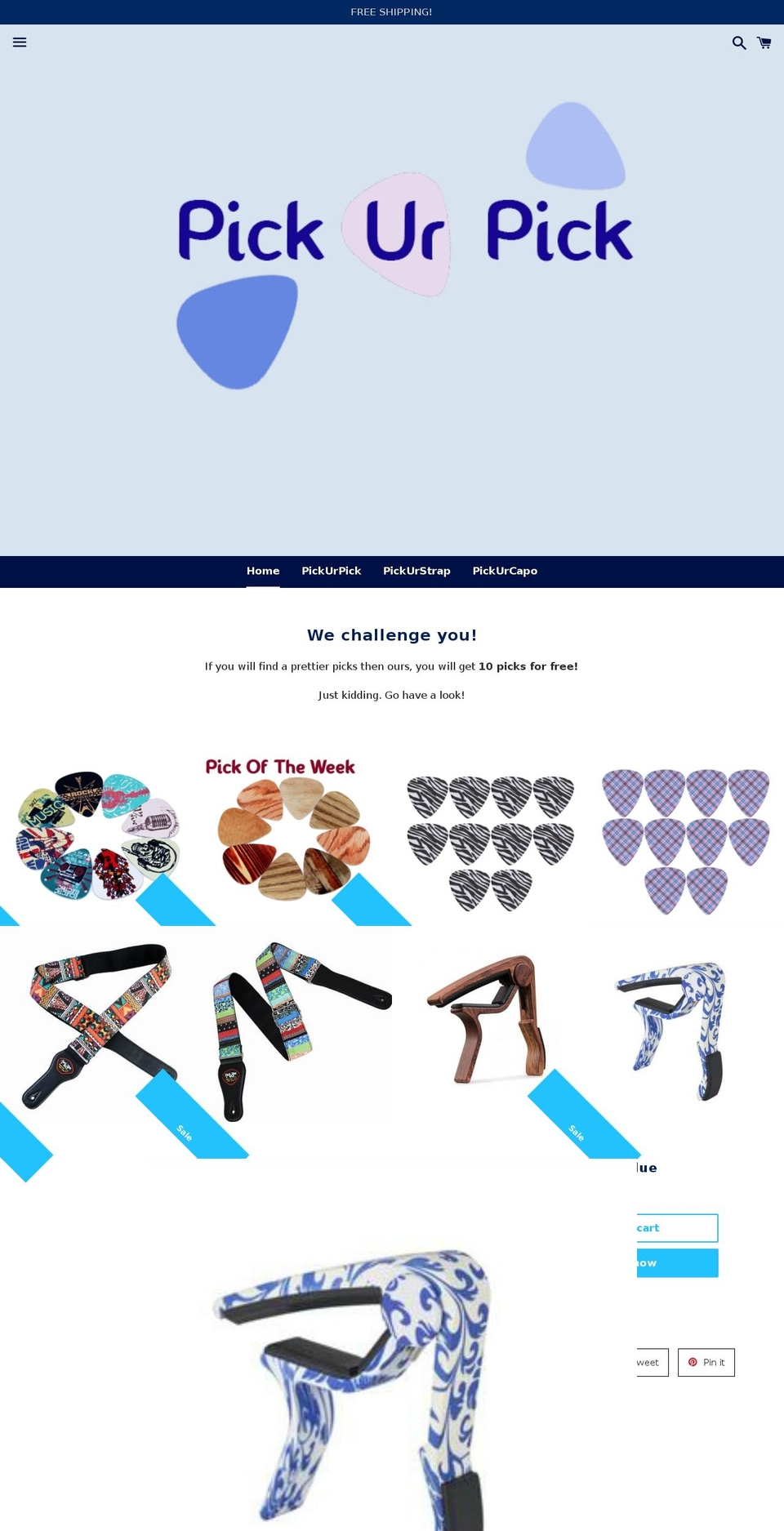 pickurpick.com — Shopify storefront screenshot