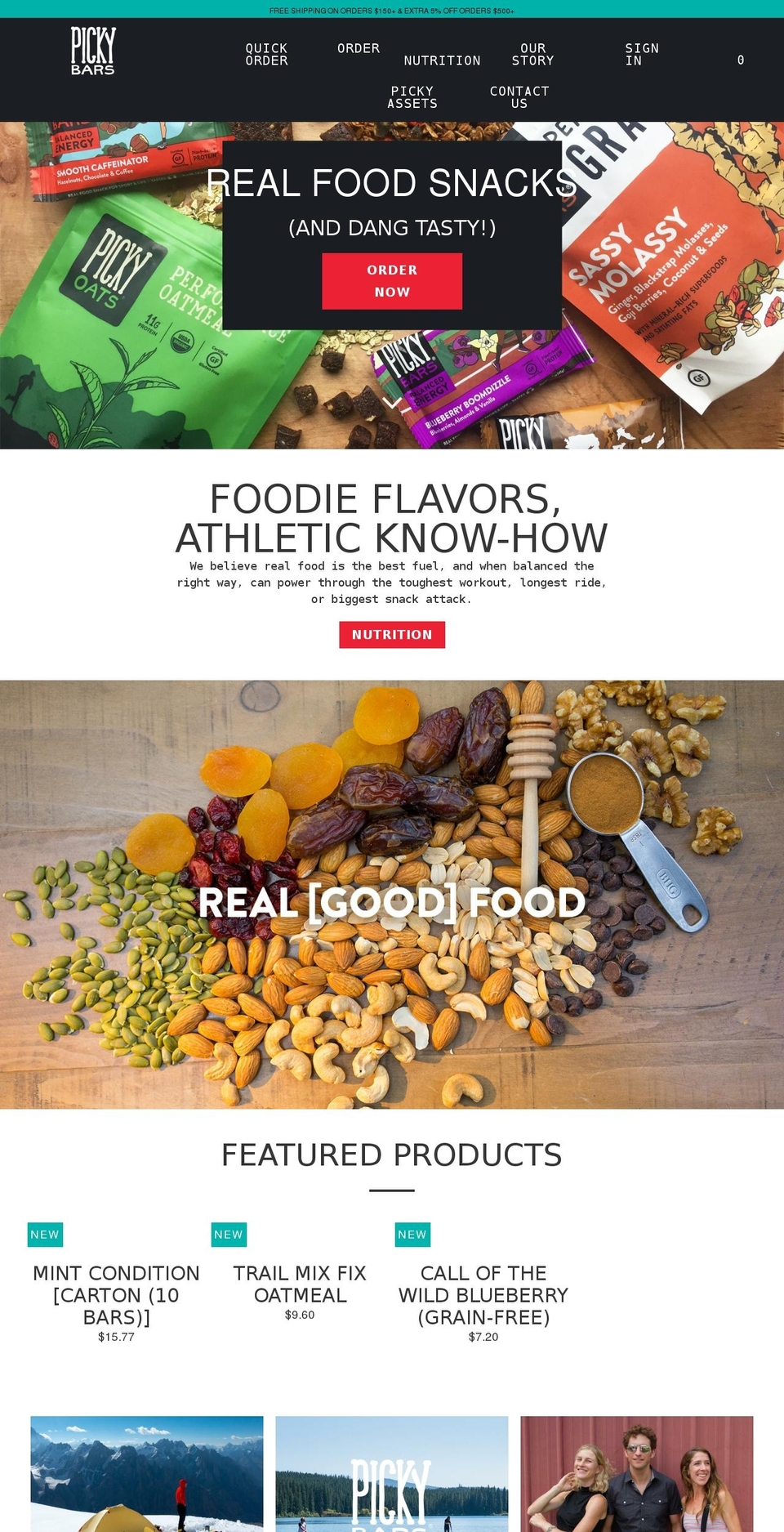 pickybarsb2b.com — Shopify storefront screenshot
