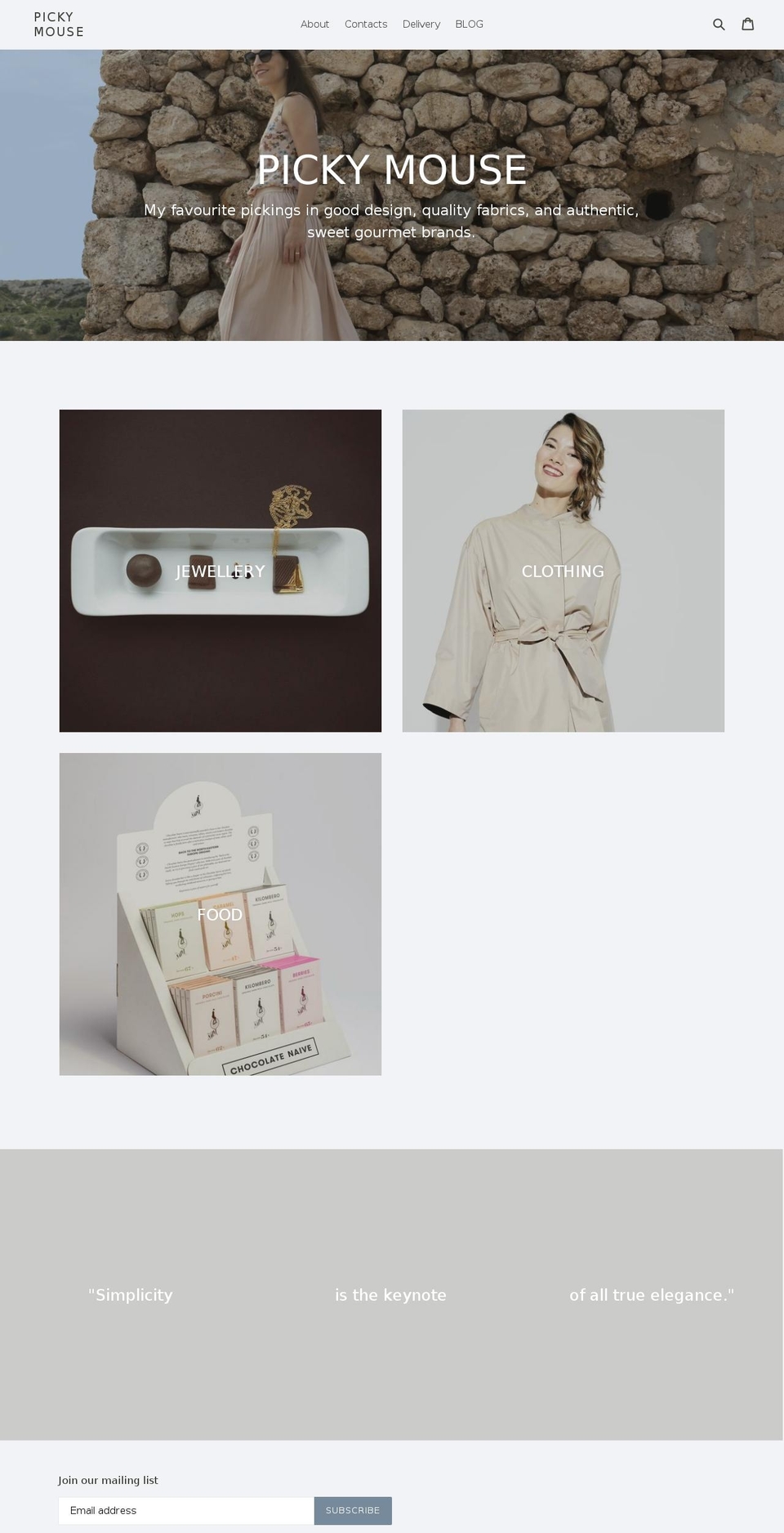 pickymouse.com — Shopify storefront screenshot