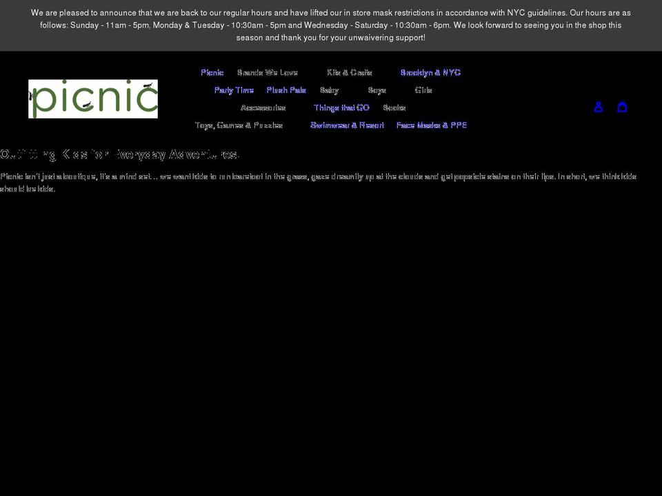 picnicbrooklyn.com shopify website screenshot