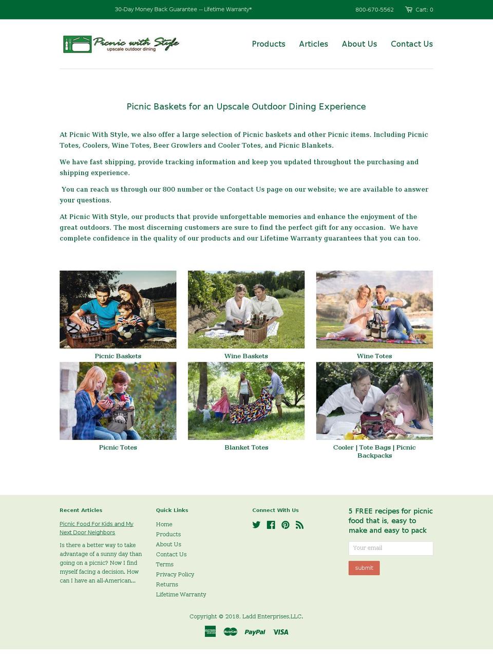 picnicwithstyle.com — Shopify storefront screenshot