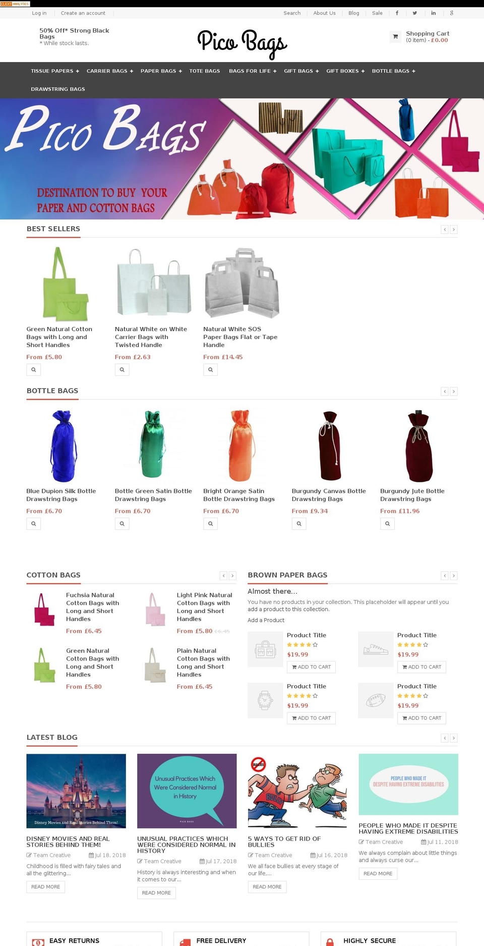 venas-1-3 Shopify theme site example picobags.myshopify.com