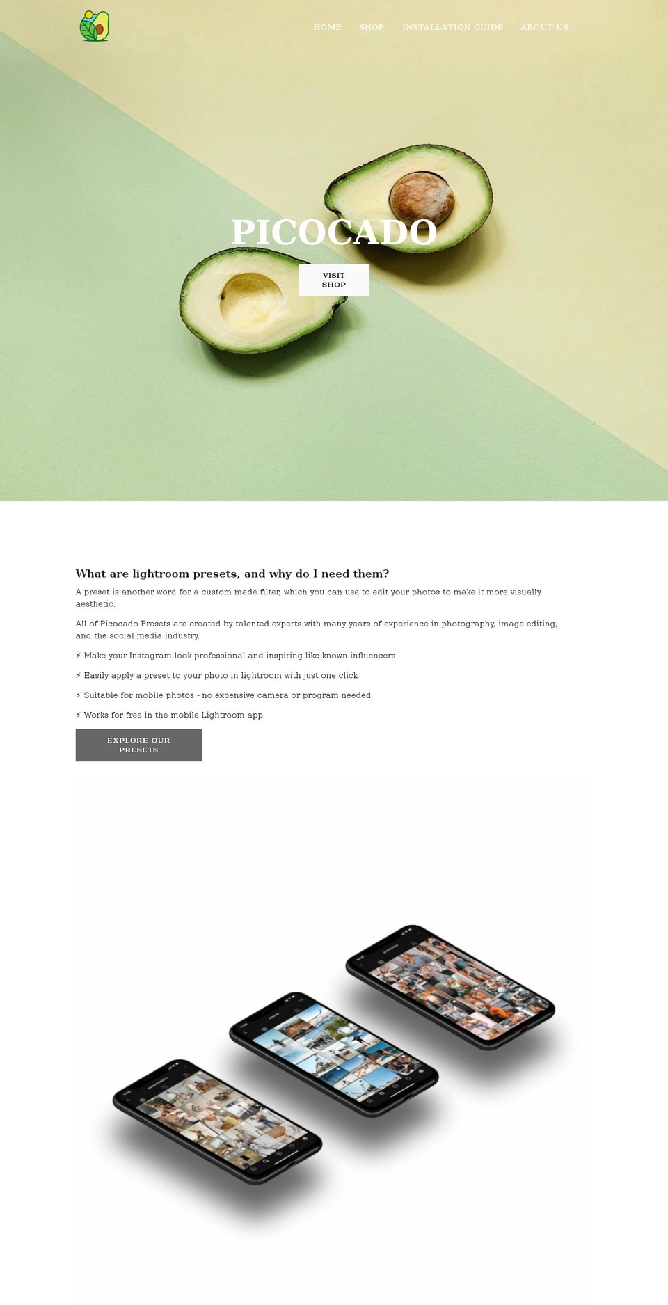 picocado.com shopify website screenshot