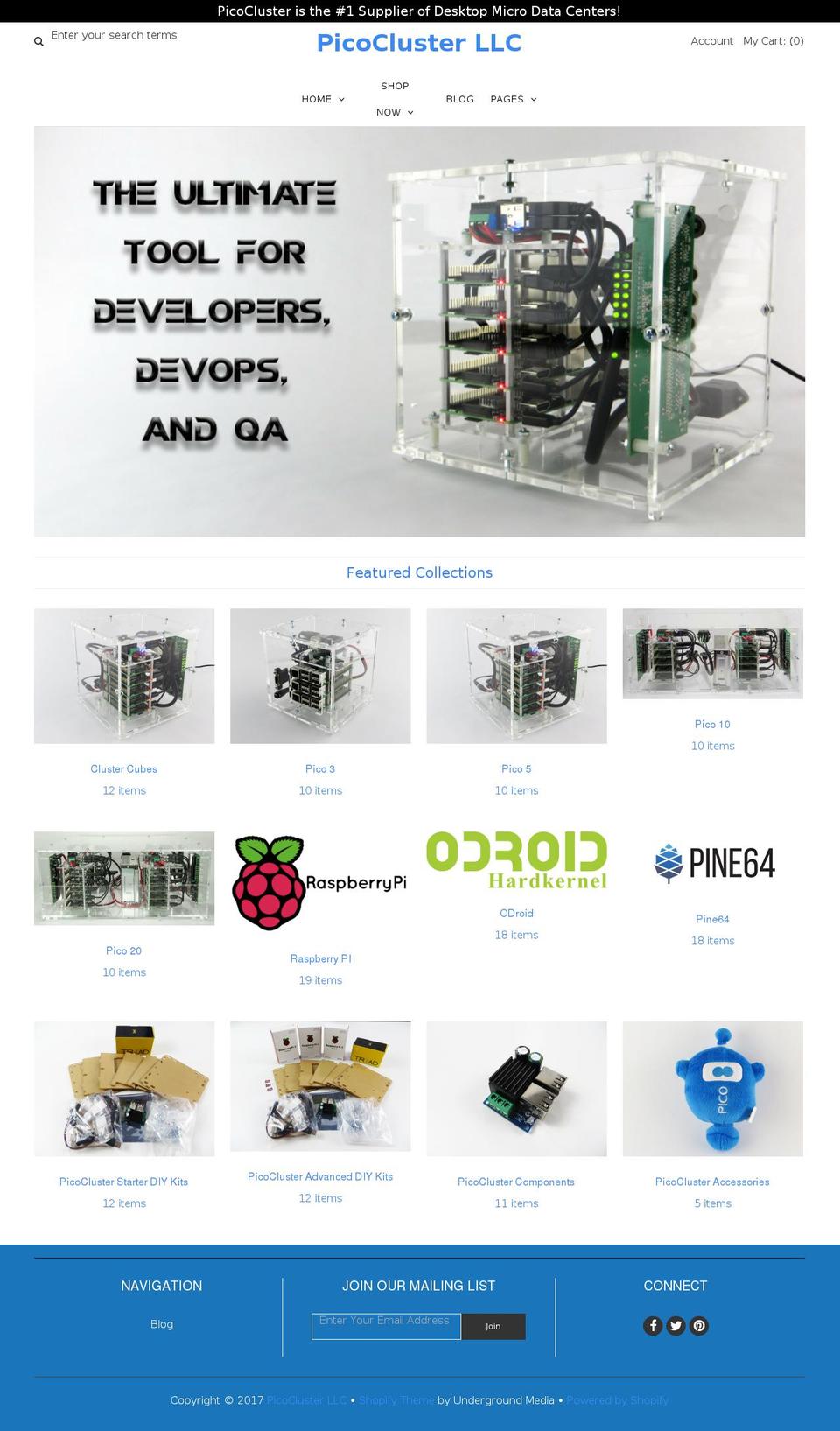 picocluster.com shopify website screenshot