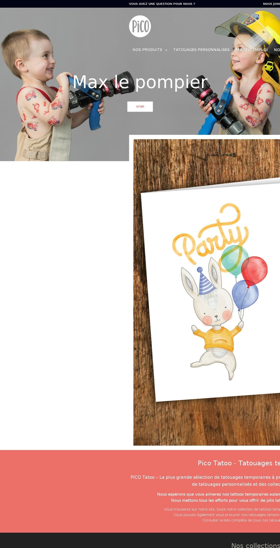 Pico Tatoo Shopify theme site example picotattoos.com