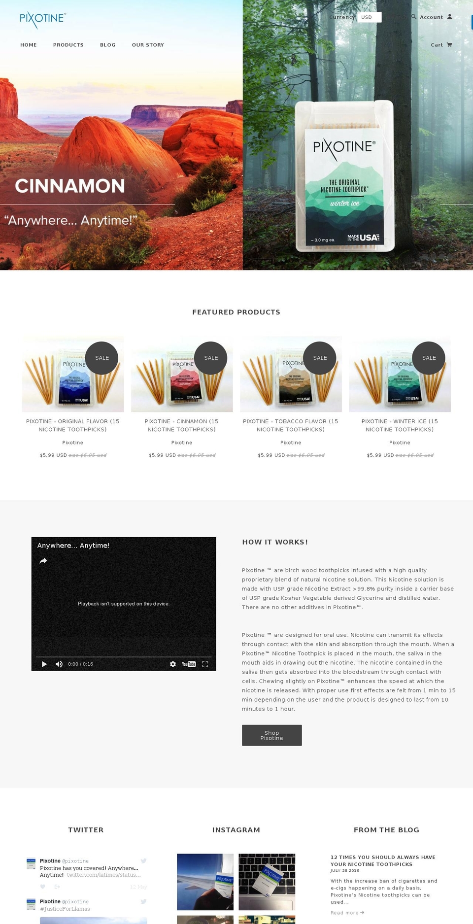 picotene.com shopify website screenshot