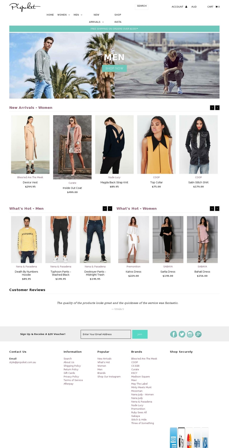 picpoket.com.au shopify website screenshot