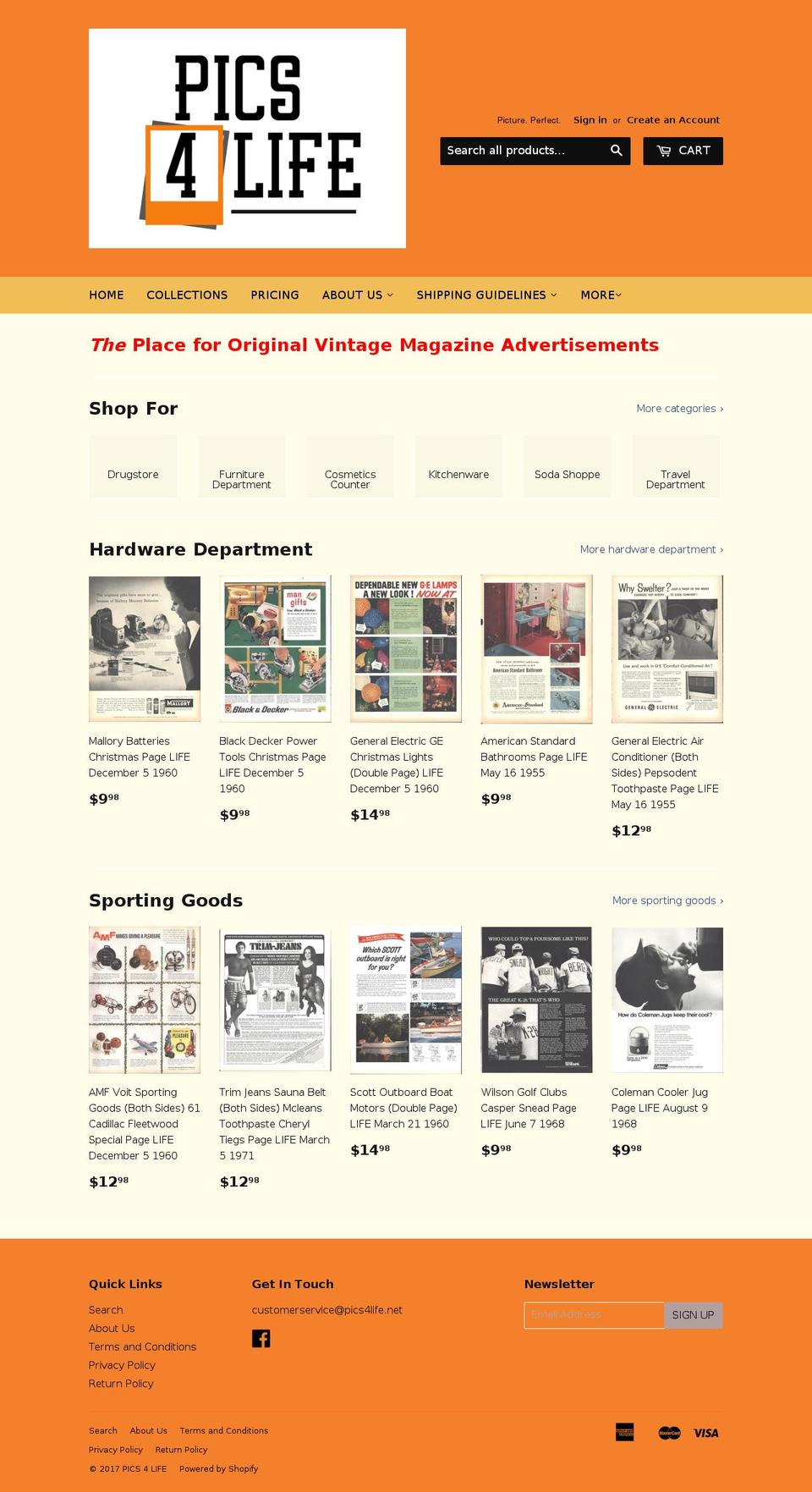 pics4life.com shopify website screenshot