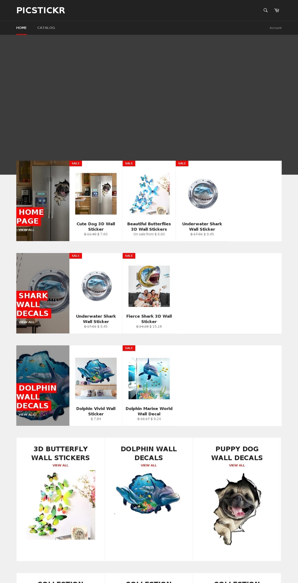 picstickr.com — Shopify storefront screenshot
