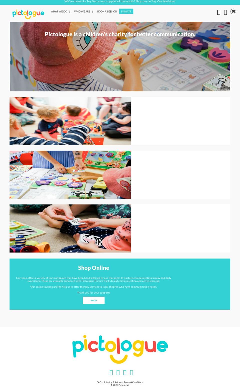 pictologue.co.uk shopify website screenshot