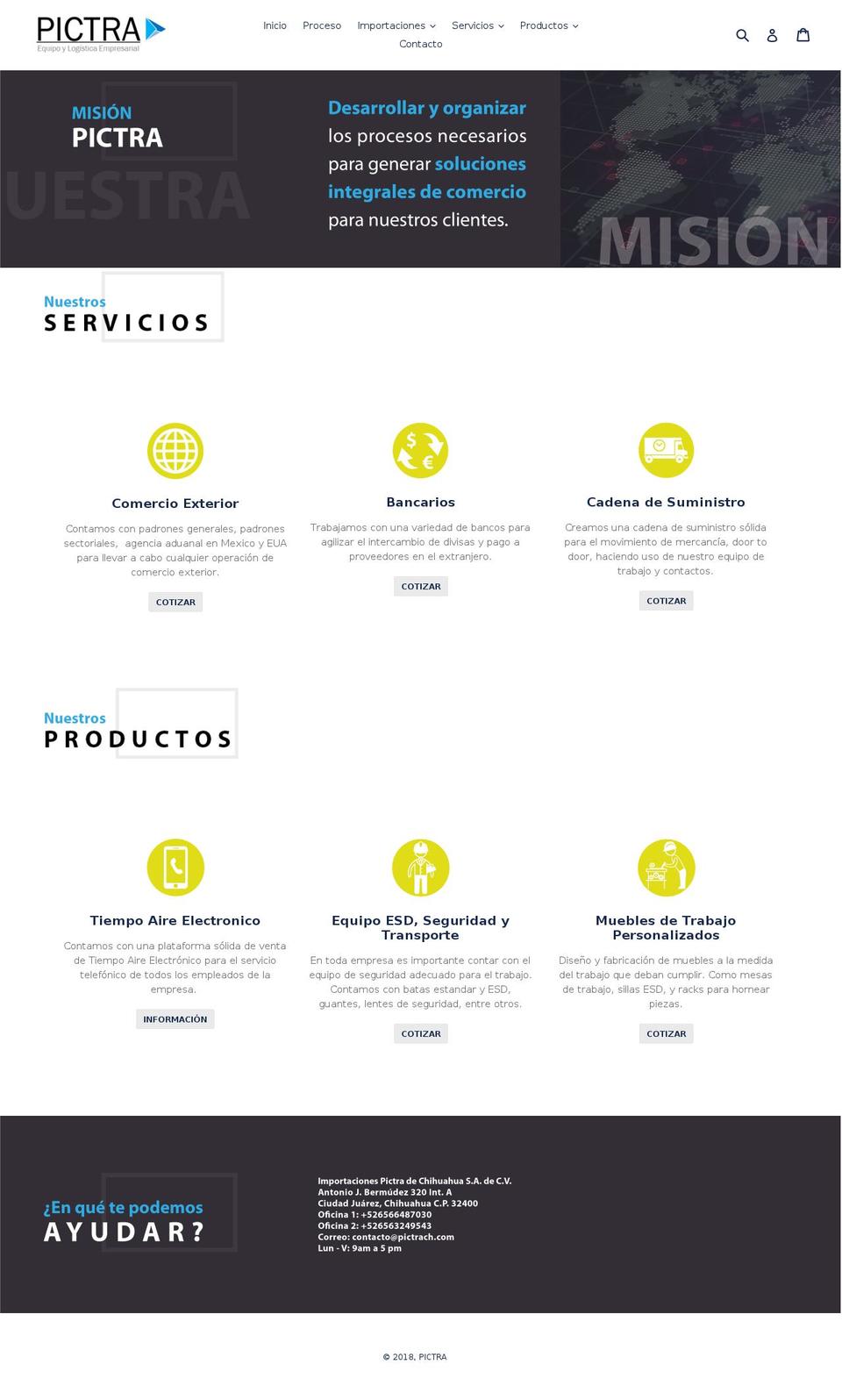 pictrach.com — Shopify storefront screenshot