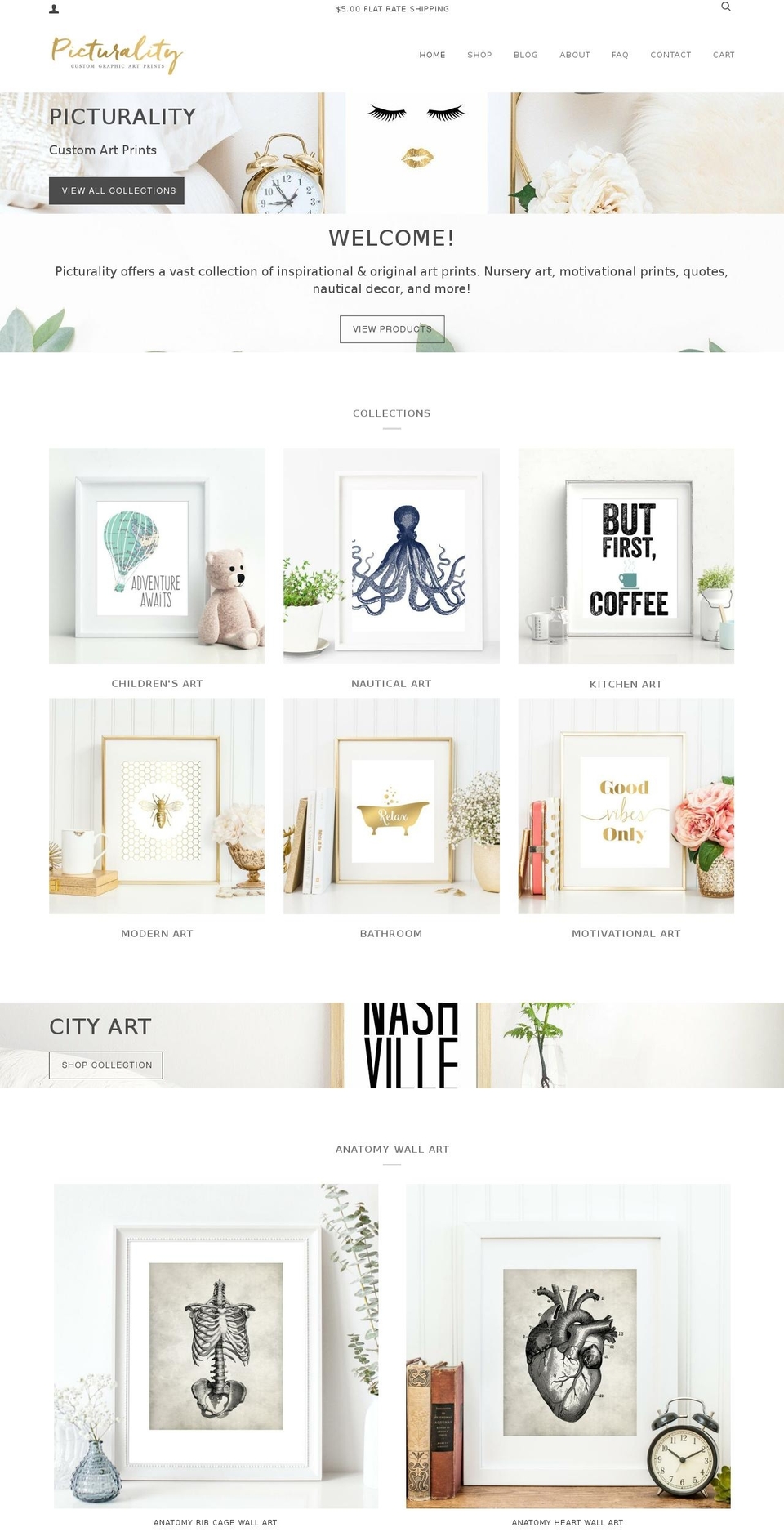 picturalitydesigns.com — Shopify storefront screenshot