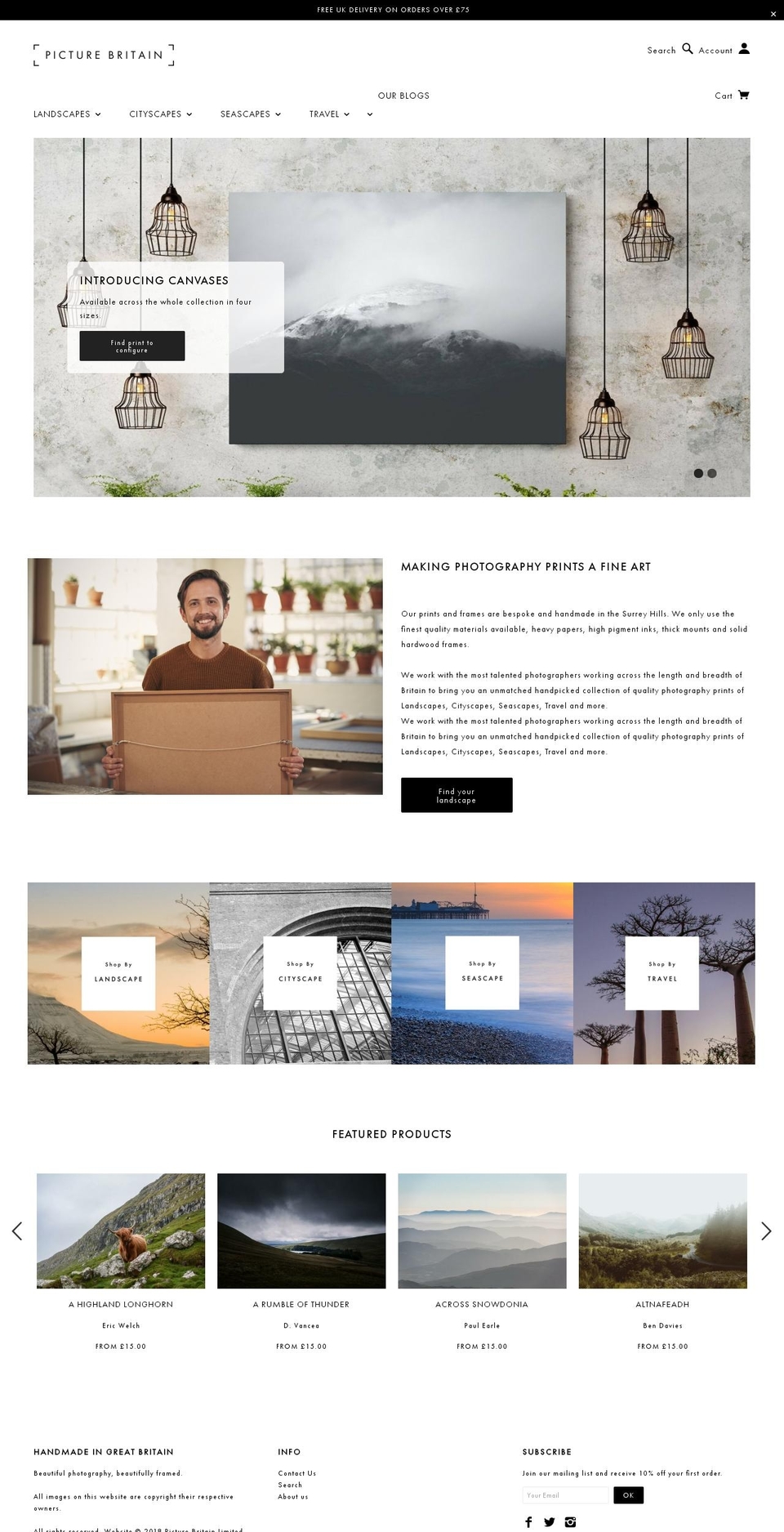 picturebritain.co.uk shopify website screenshot