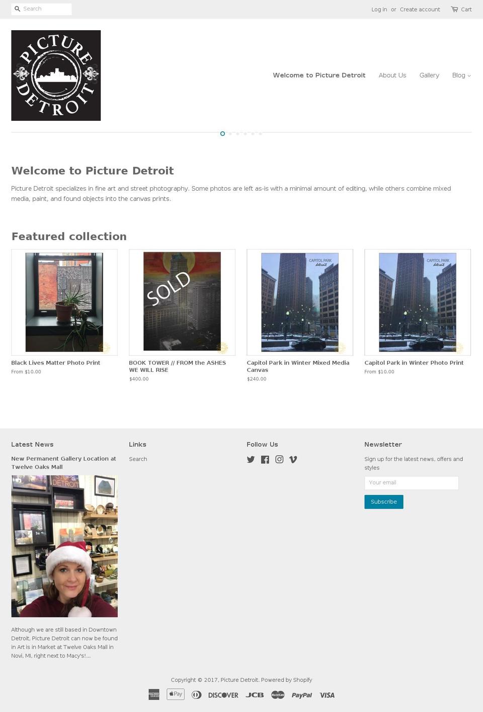 picturedetroit.net shopify website screenshot