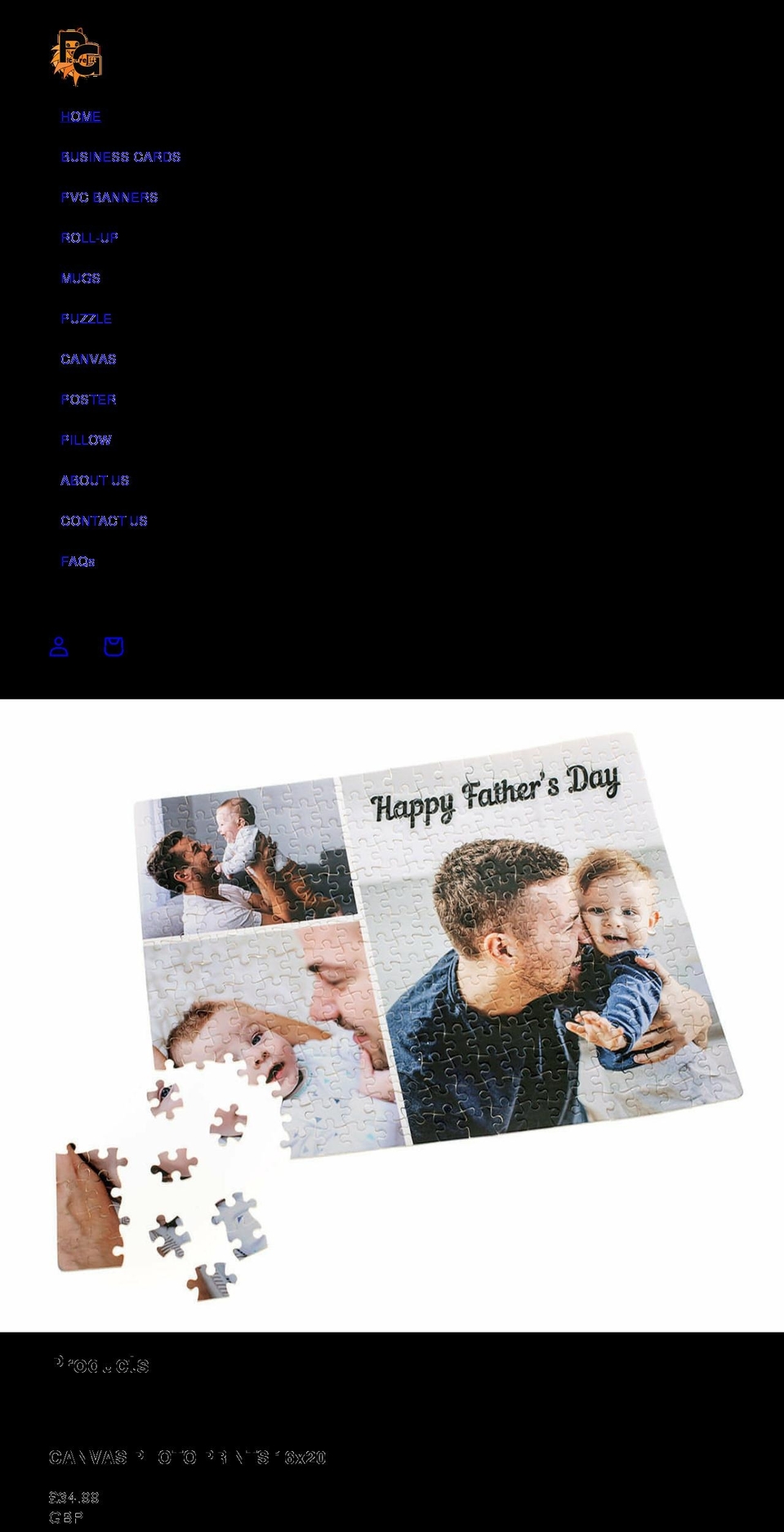 picturegift.co.uk shopify website screenshot