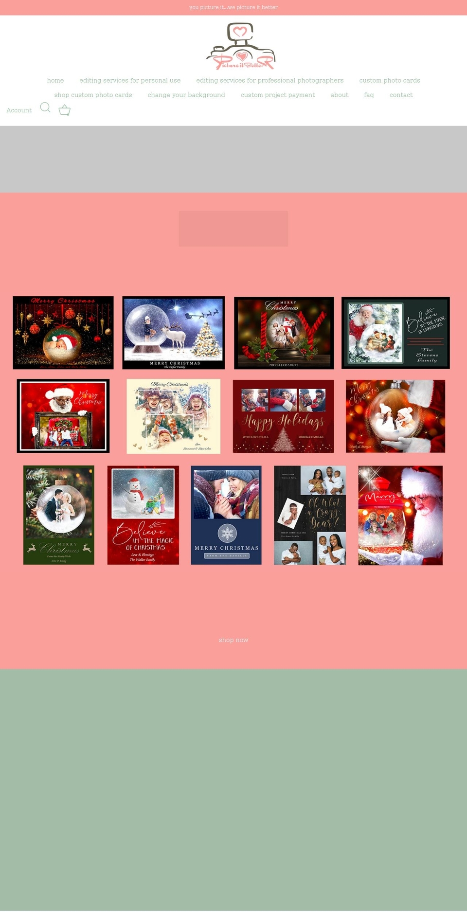 pictureitbetter.com shopify website screenshot