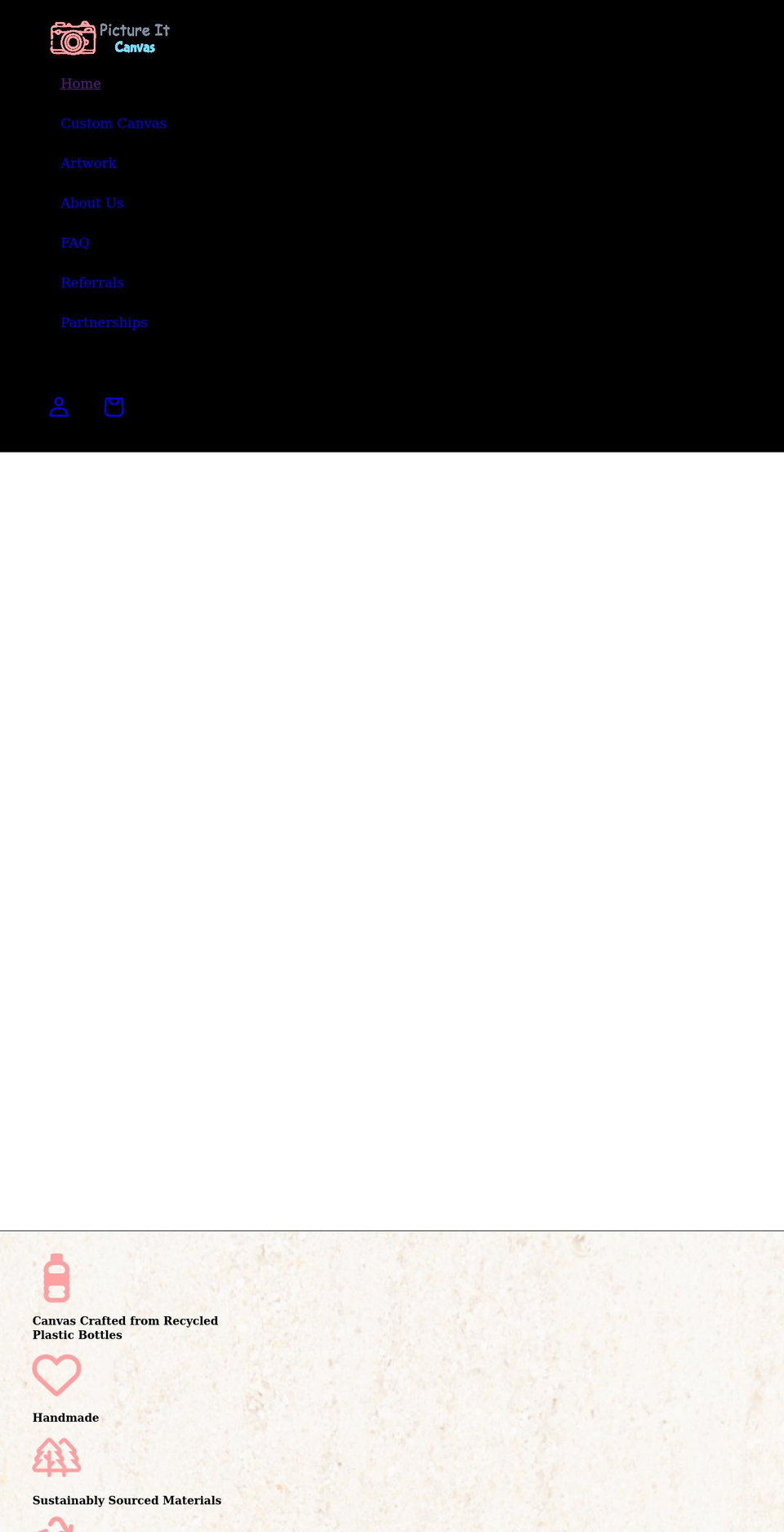 pictureitcanvas.com shopify website screenshot