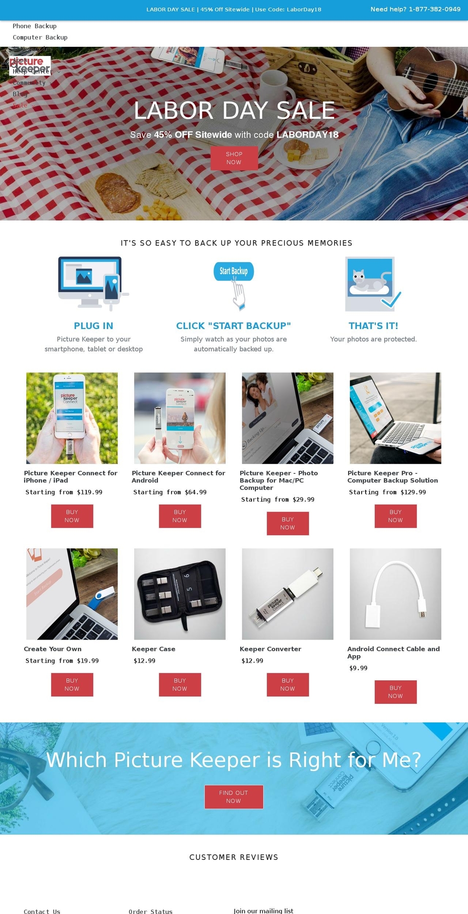 picturekeeper.com — Shopify storefront screenshot