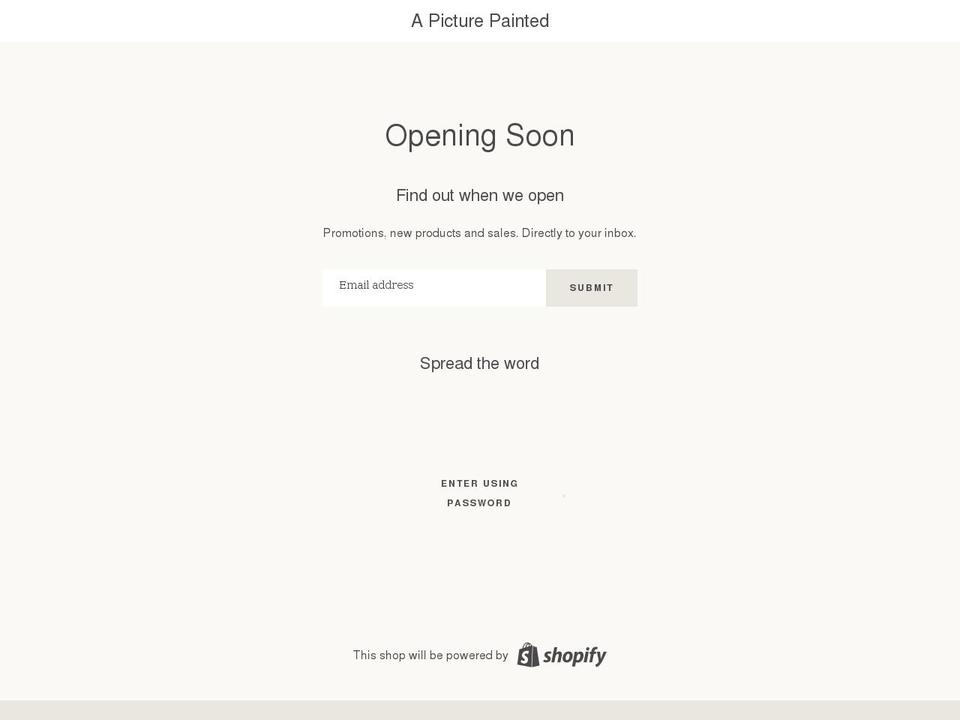 picturepainted.com shopify website screenshot