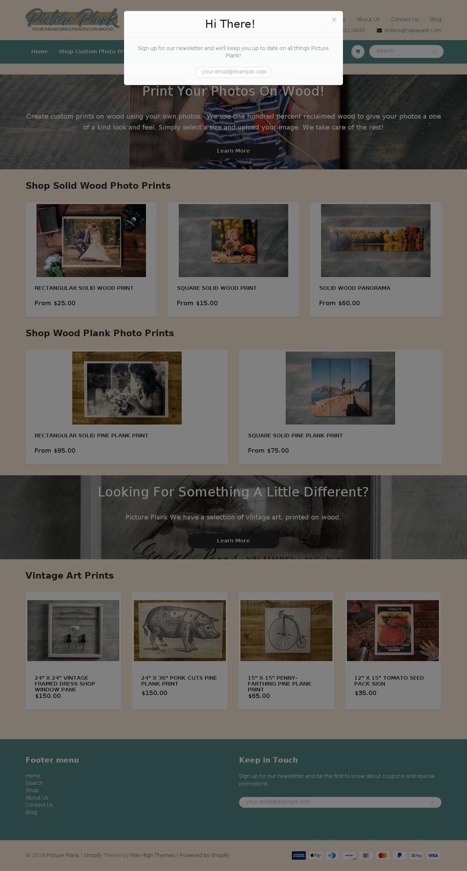 pictureplank.com — Shopify storefront screenshot