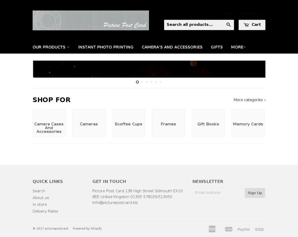 picturepostcard.biz shopify website screenshot
