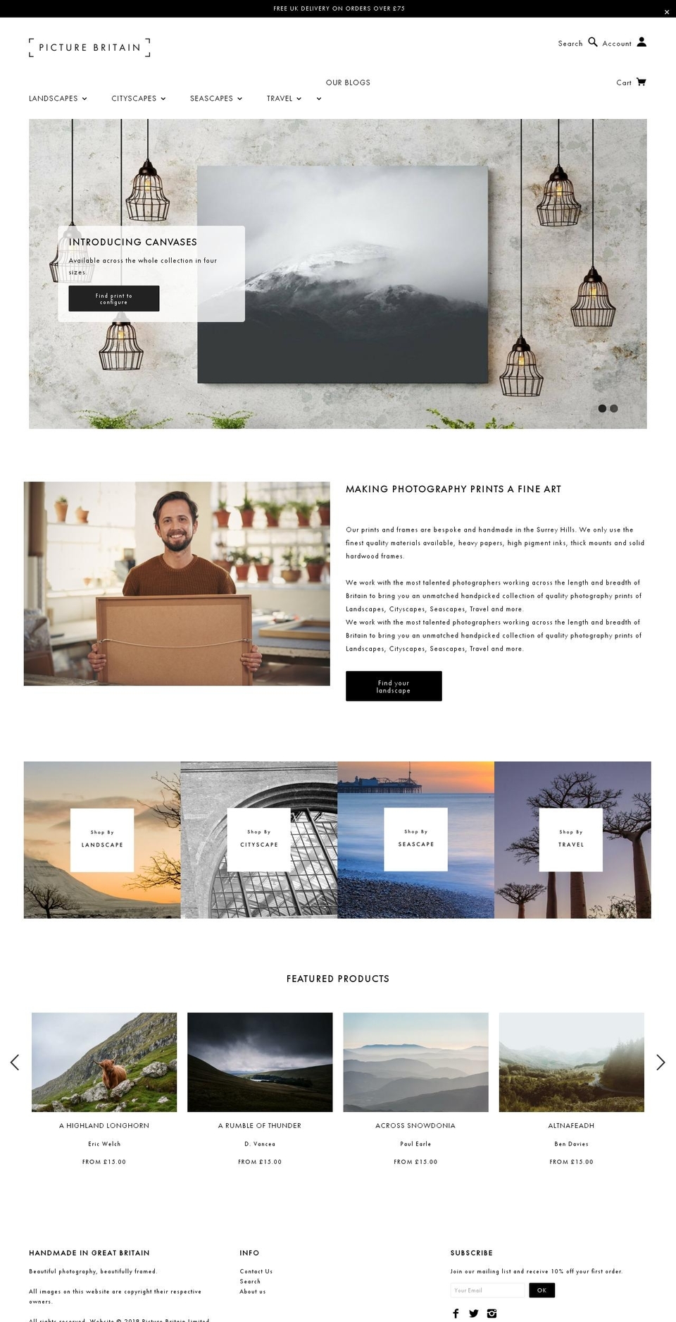 picturesofbritain.com — Shopify storefront screenshot