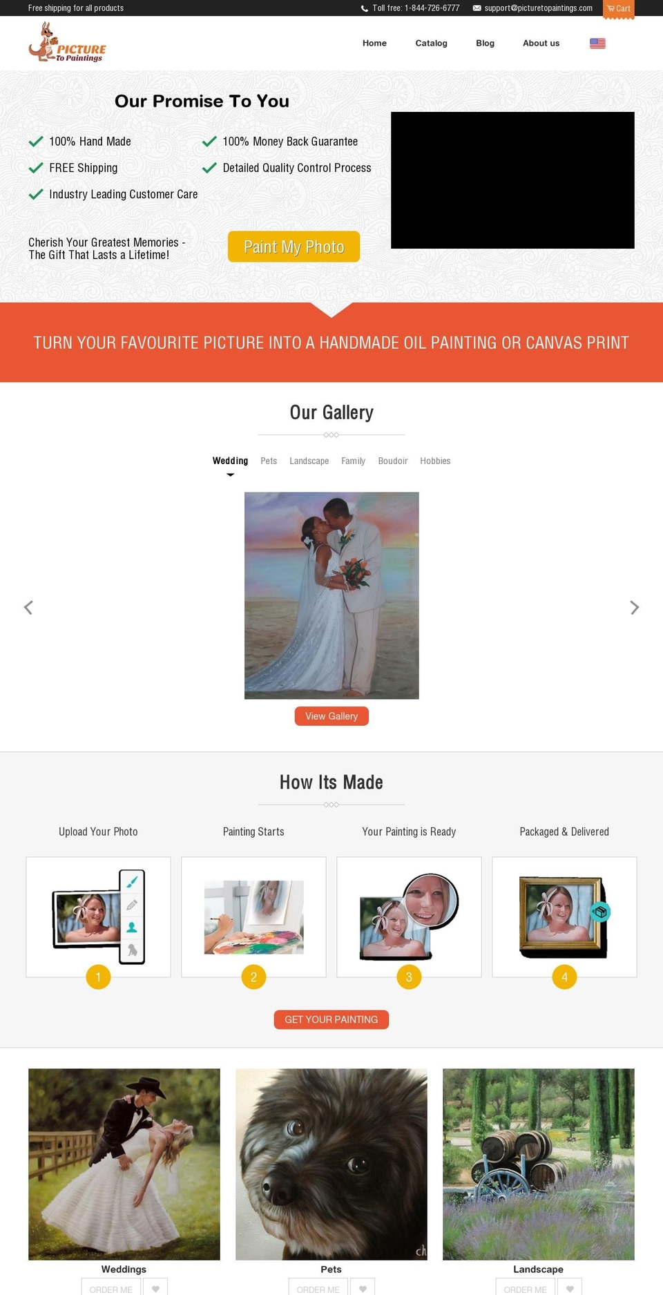 picturetopaintings.com — Shopify storefront screenshot
