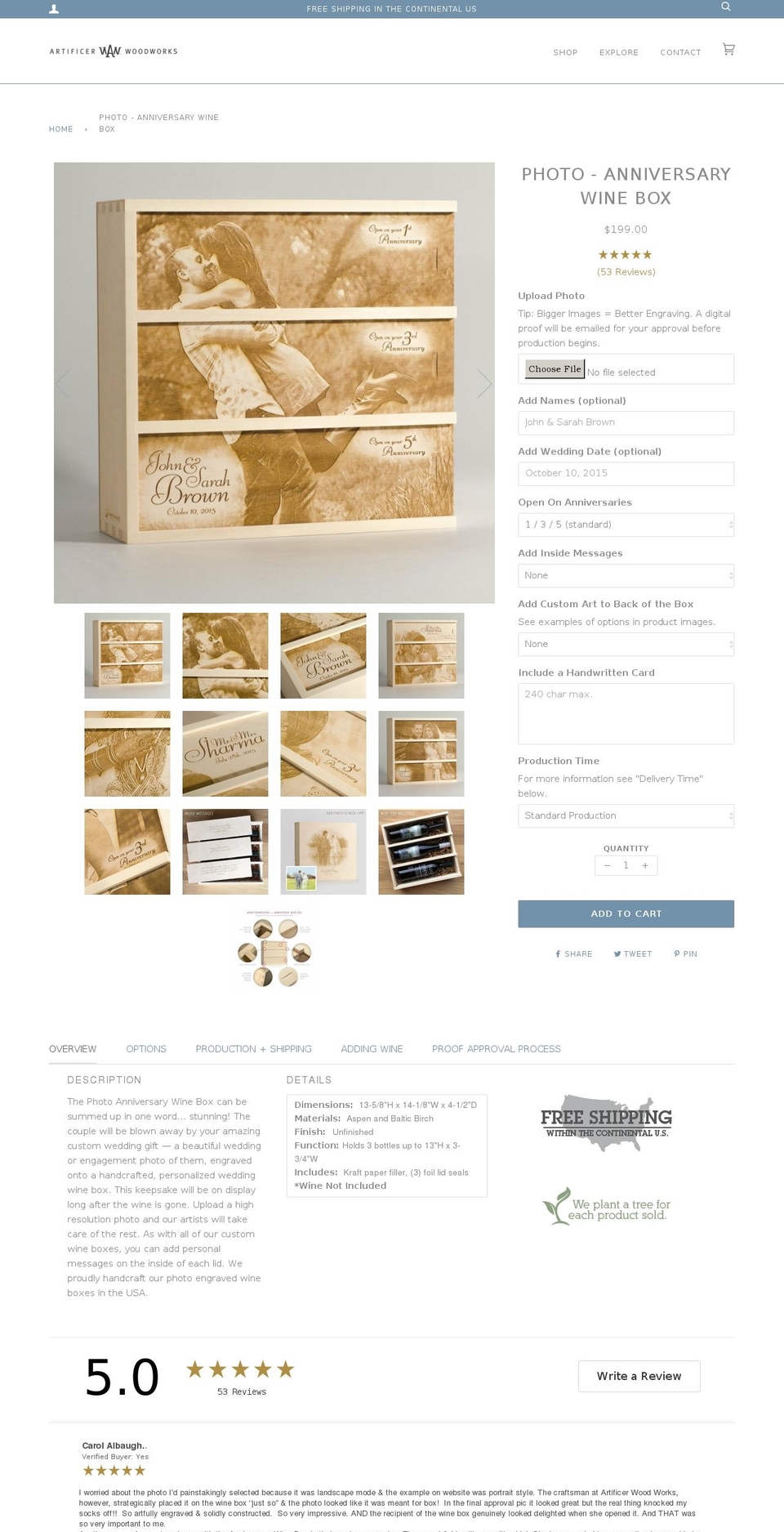 picturewinebox.com — Shopify storefront screenshot