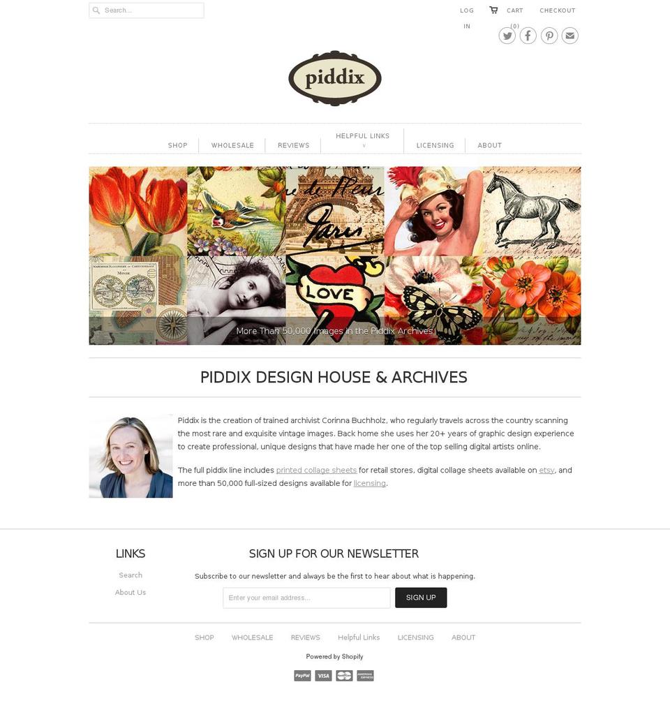 piddix.com shopify website screenshot