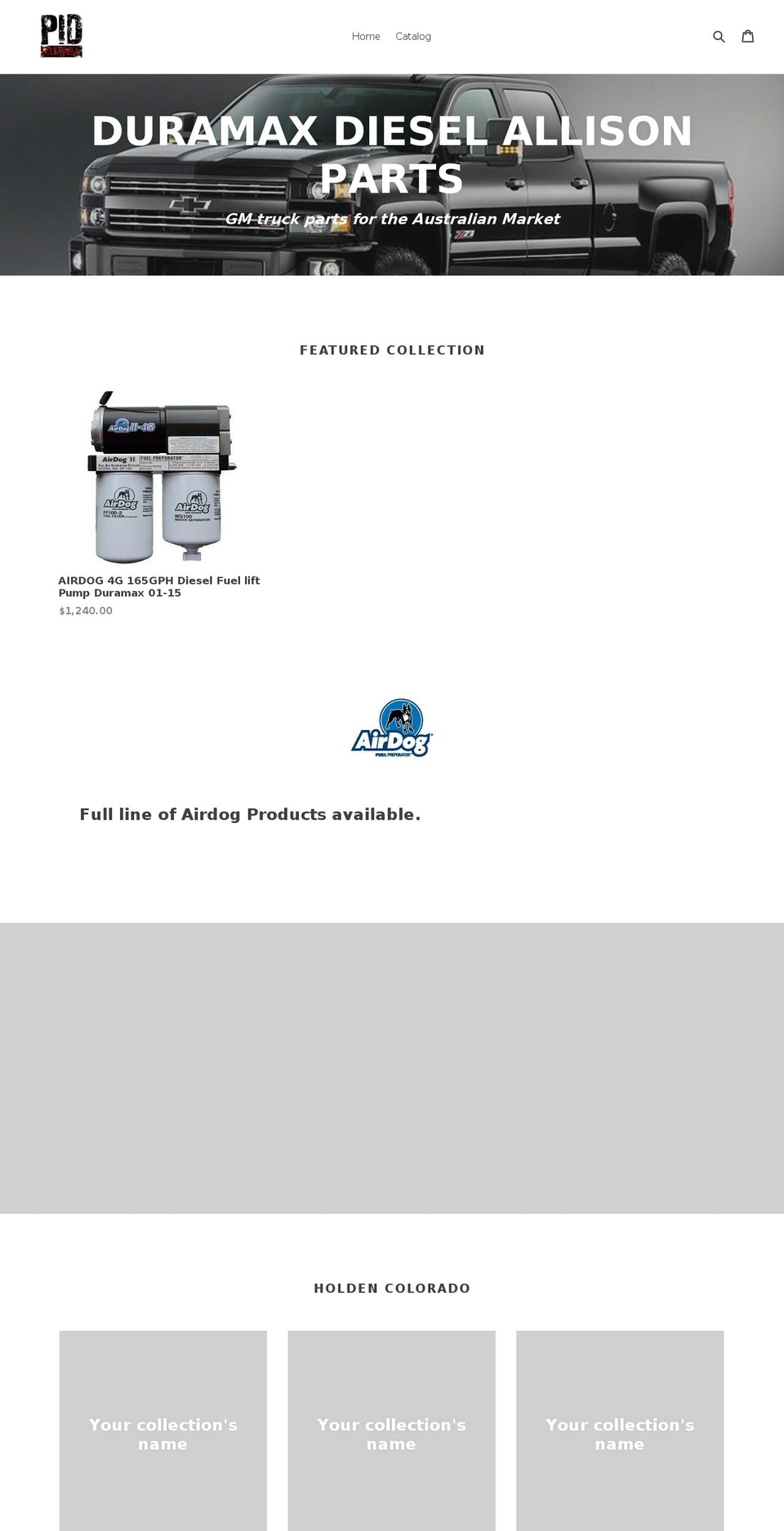 pidperformanceparts.com — Shopify storefront screenshot
