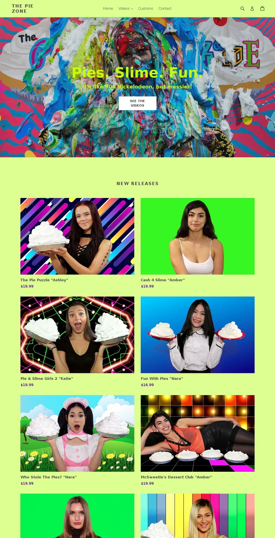 pie-zone.com — Shopify storefront screenshot