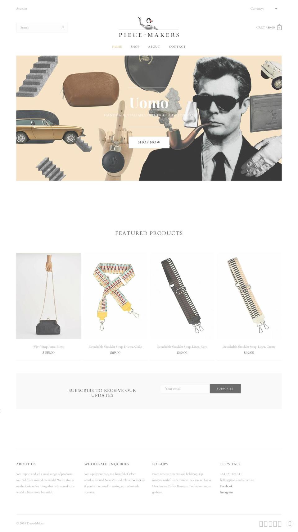 piece-makers.co.nz shopify website screenshot