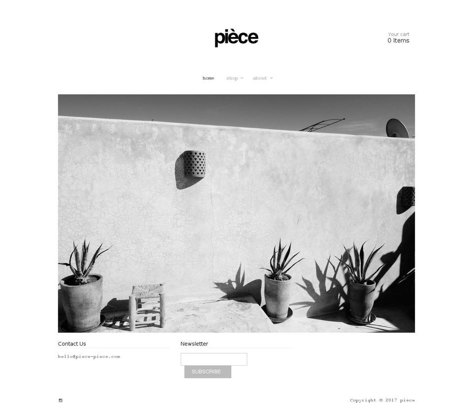 piece-piece.com shopify website screenshot