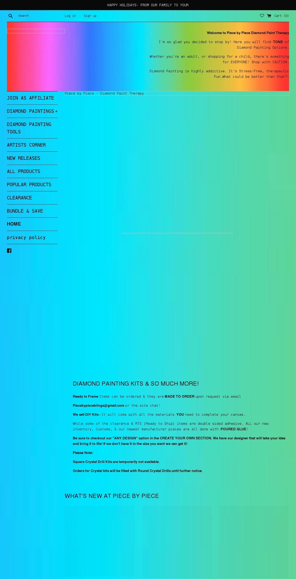 piecebypieceshop.com shopify website screenshot