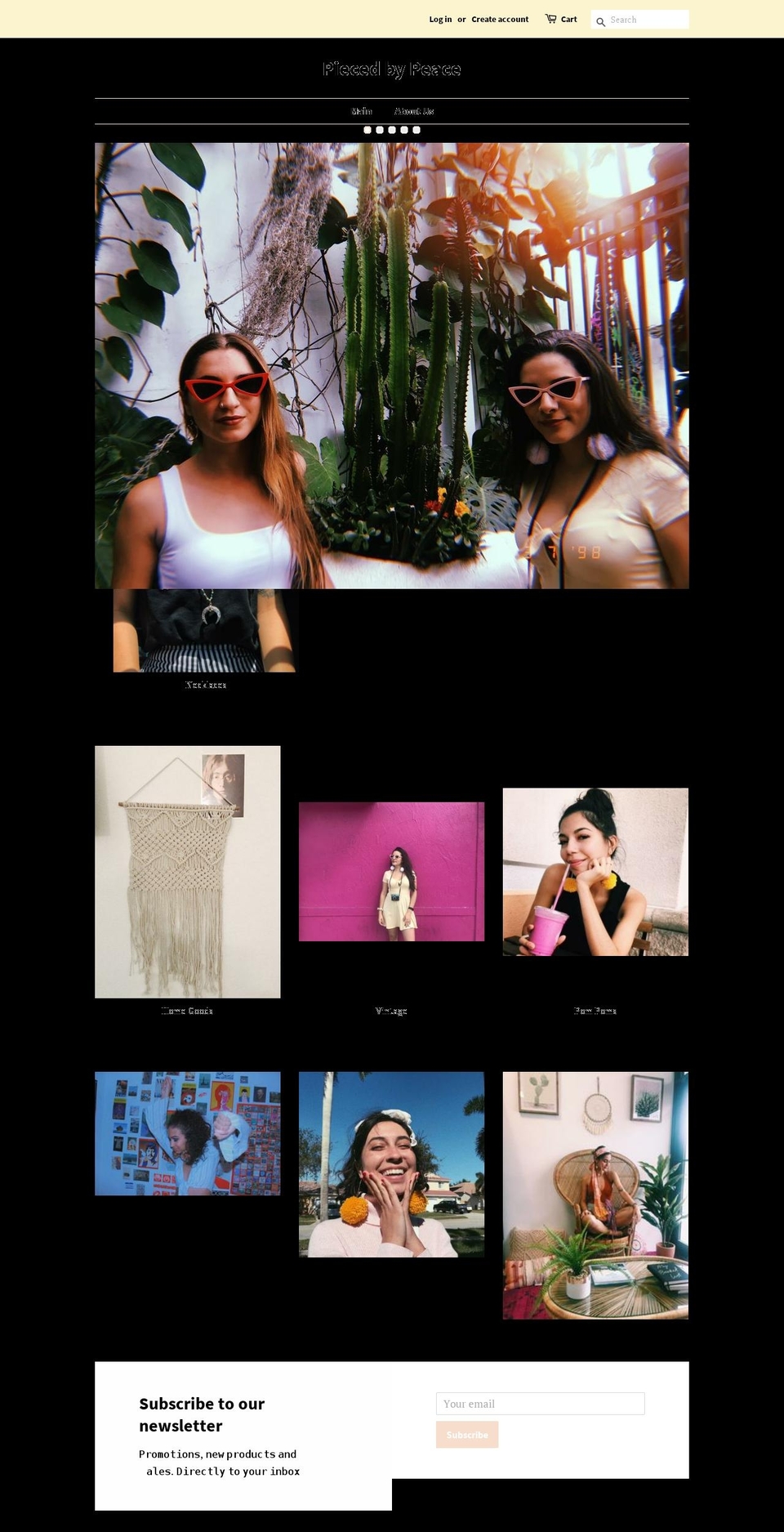 piecedbypeace.com — Shopify storefront screenshot
