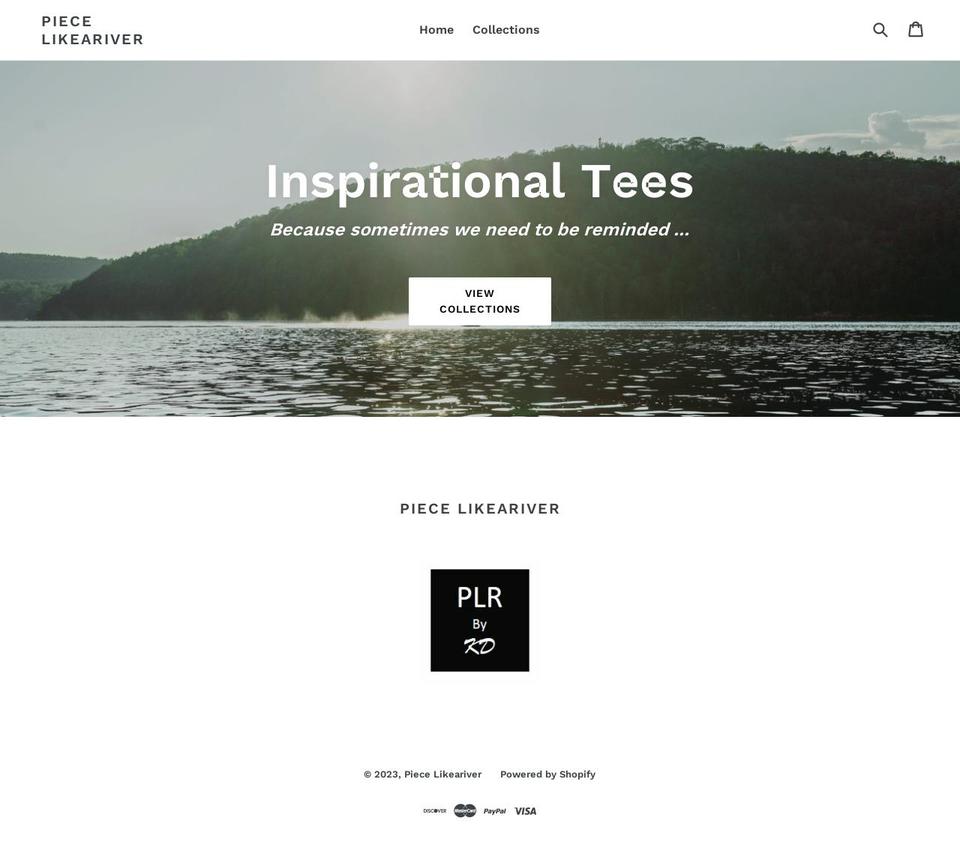 piecelikeariver.com shopify website screenshot