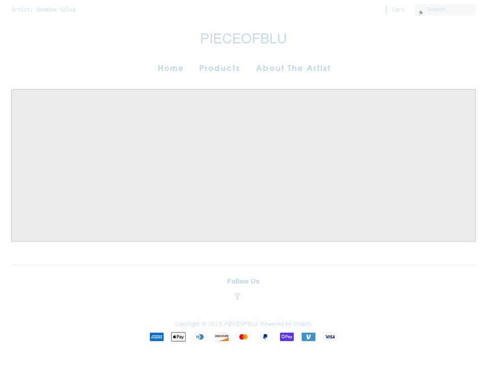 pieceofblu.com shopify website screenshot