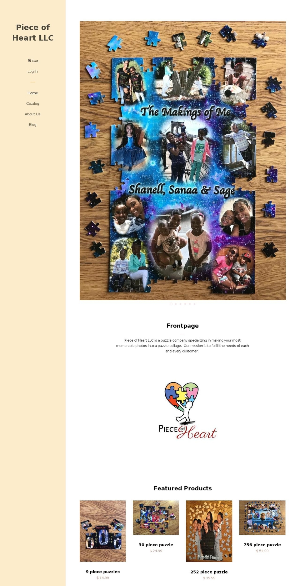pieceofheartllc.com — Shopify storefront screenshot