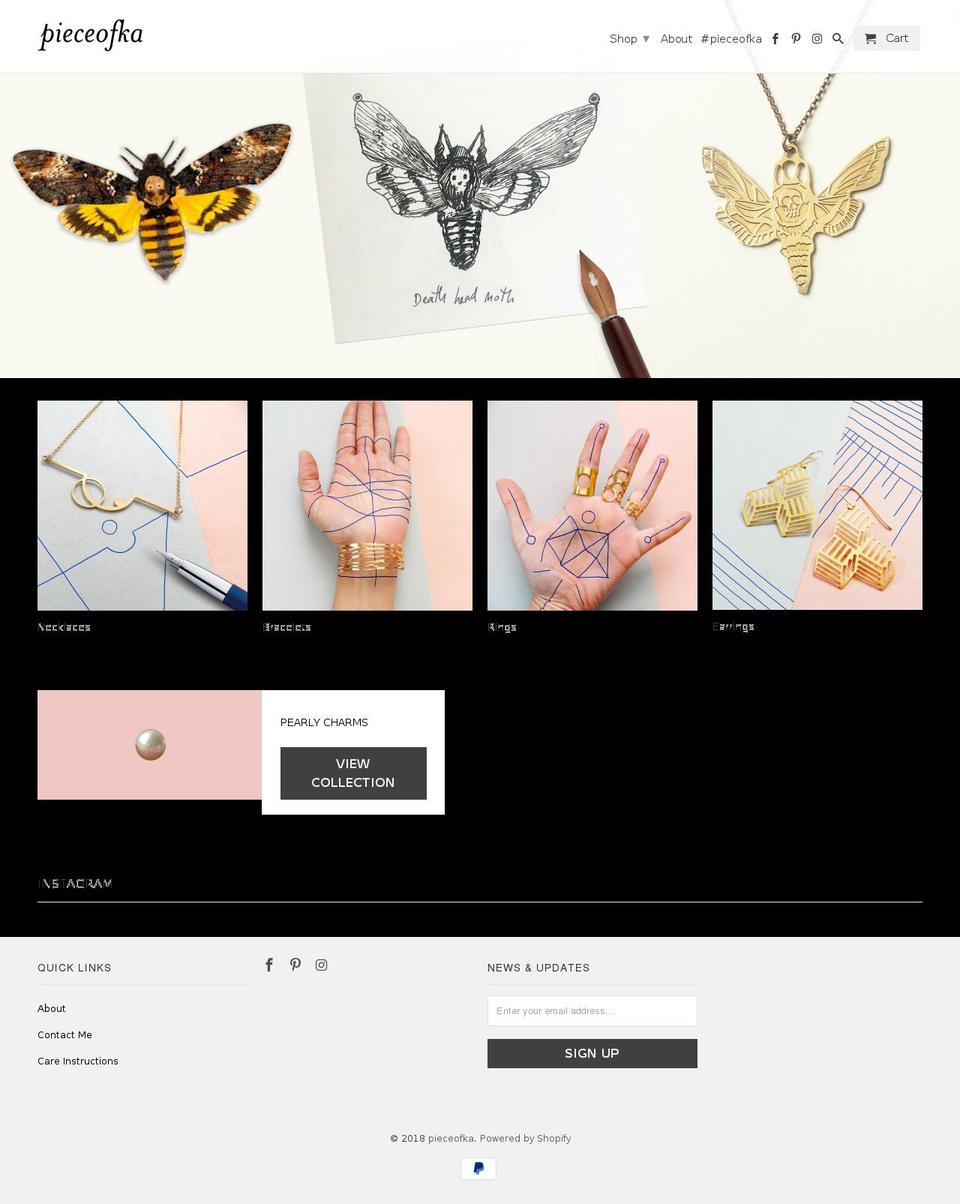 pieceofka.com — Shopify storefront screenshot