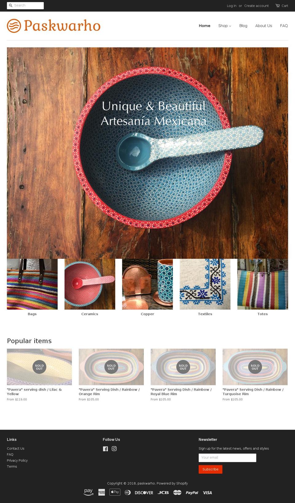 pieceofmexico.com — Shopify storefront screenshot