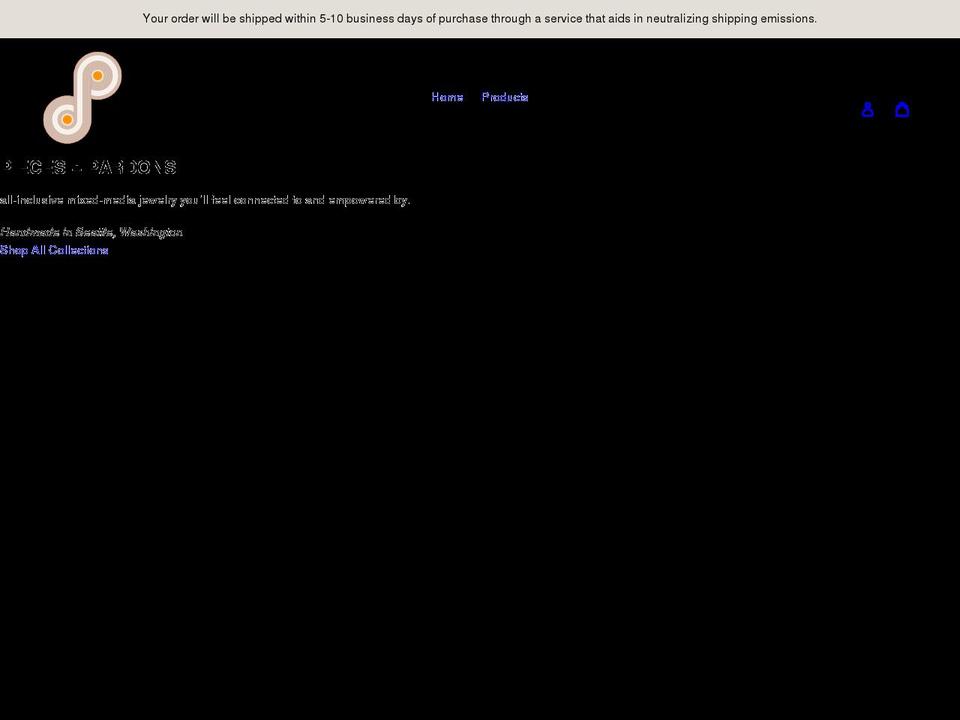 piecesandpardons.com shopify website screenshot