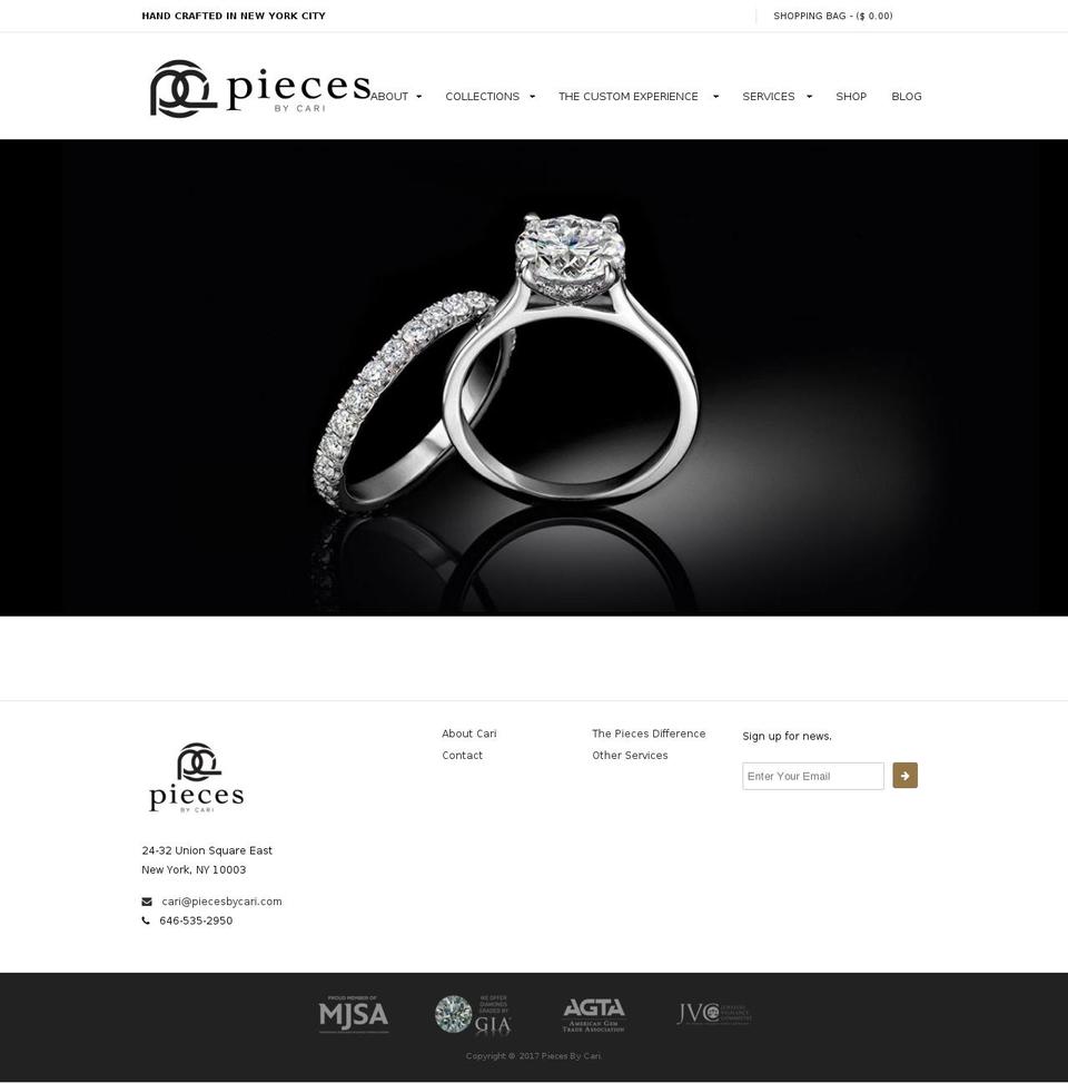 piecesbycari.com shopify website screenshot