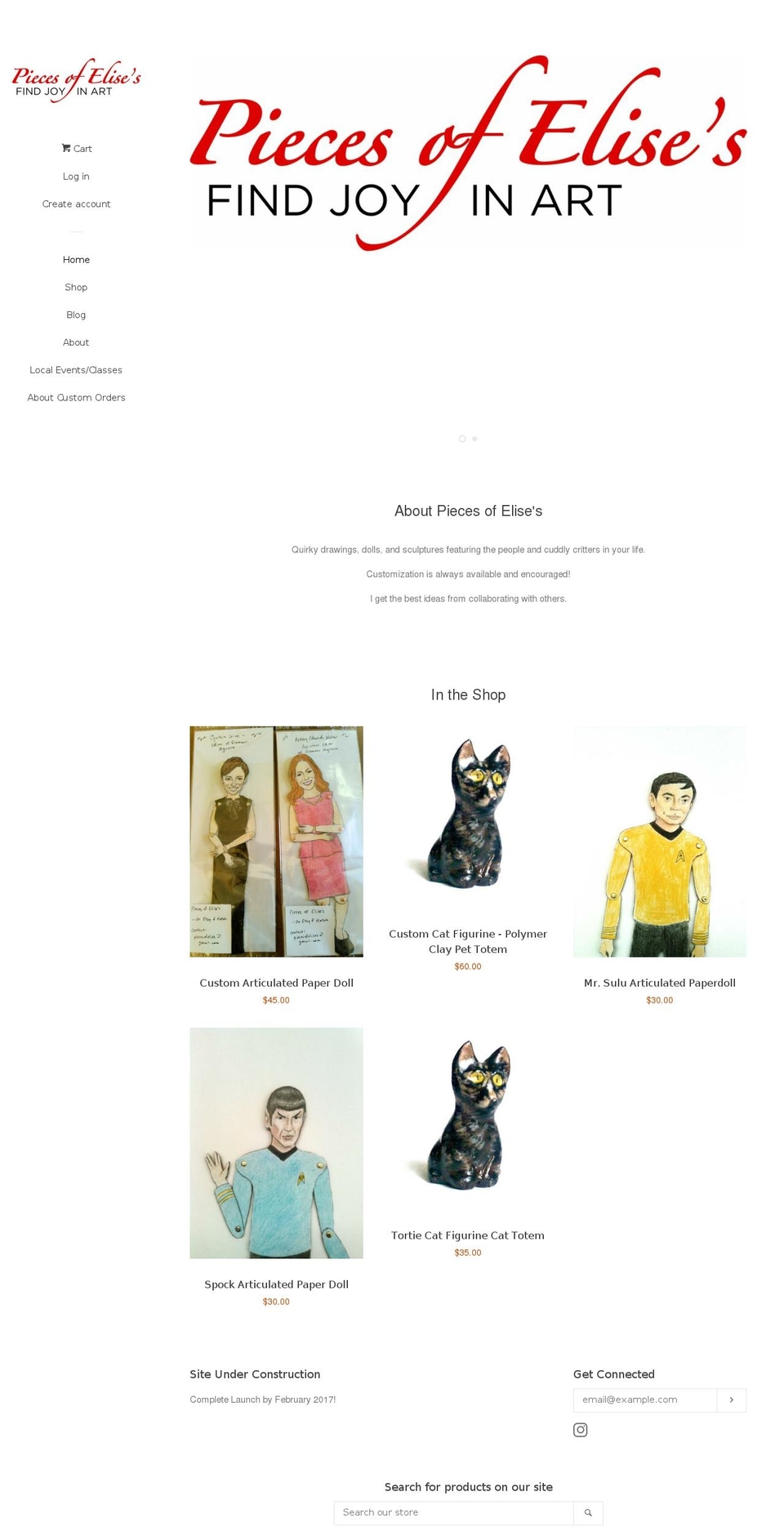 piecesofelises.com shopify website screenshot