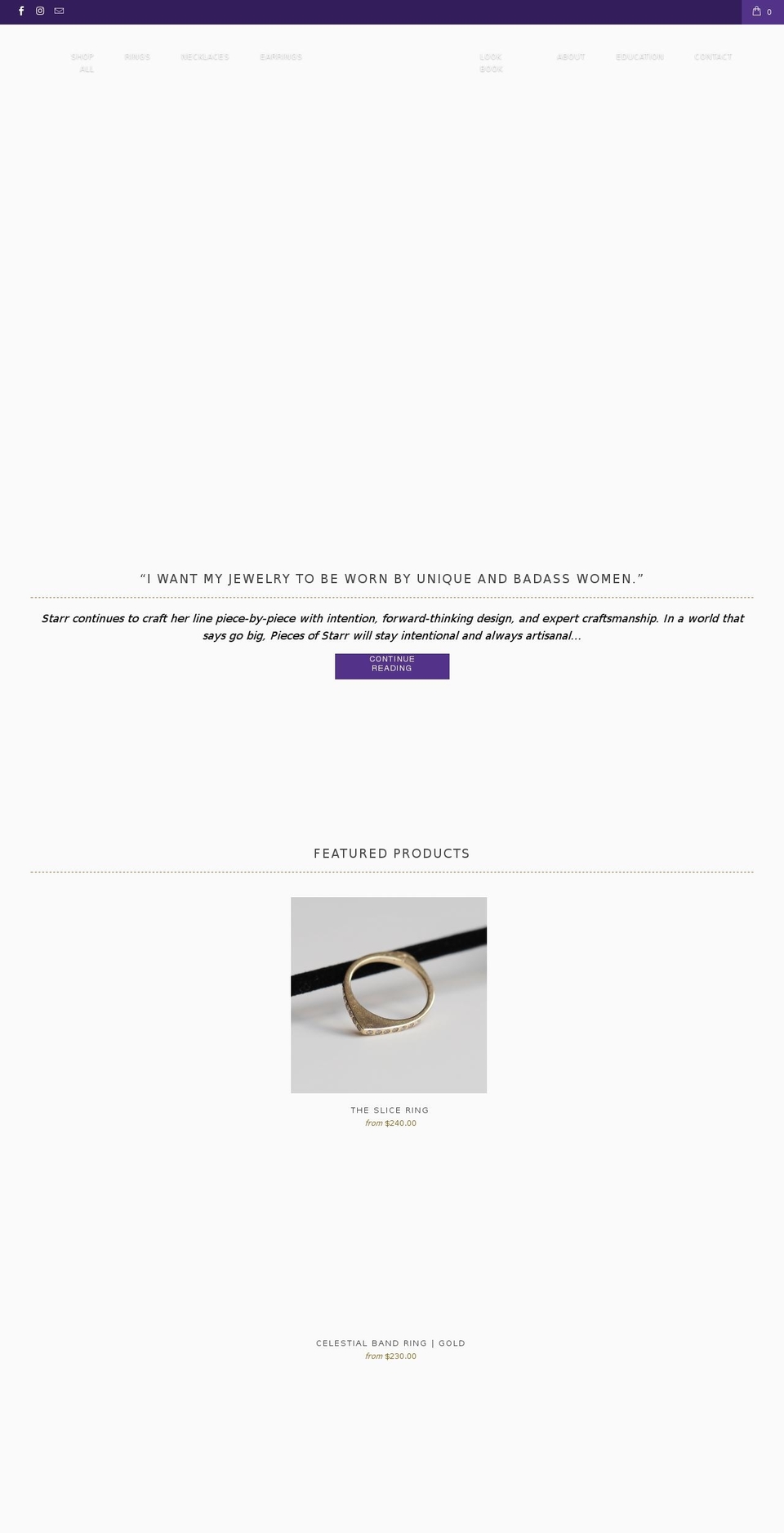 piecesofstarr.com shopify website screenshot