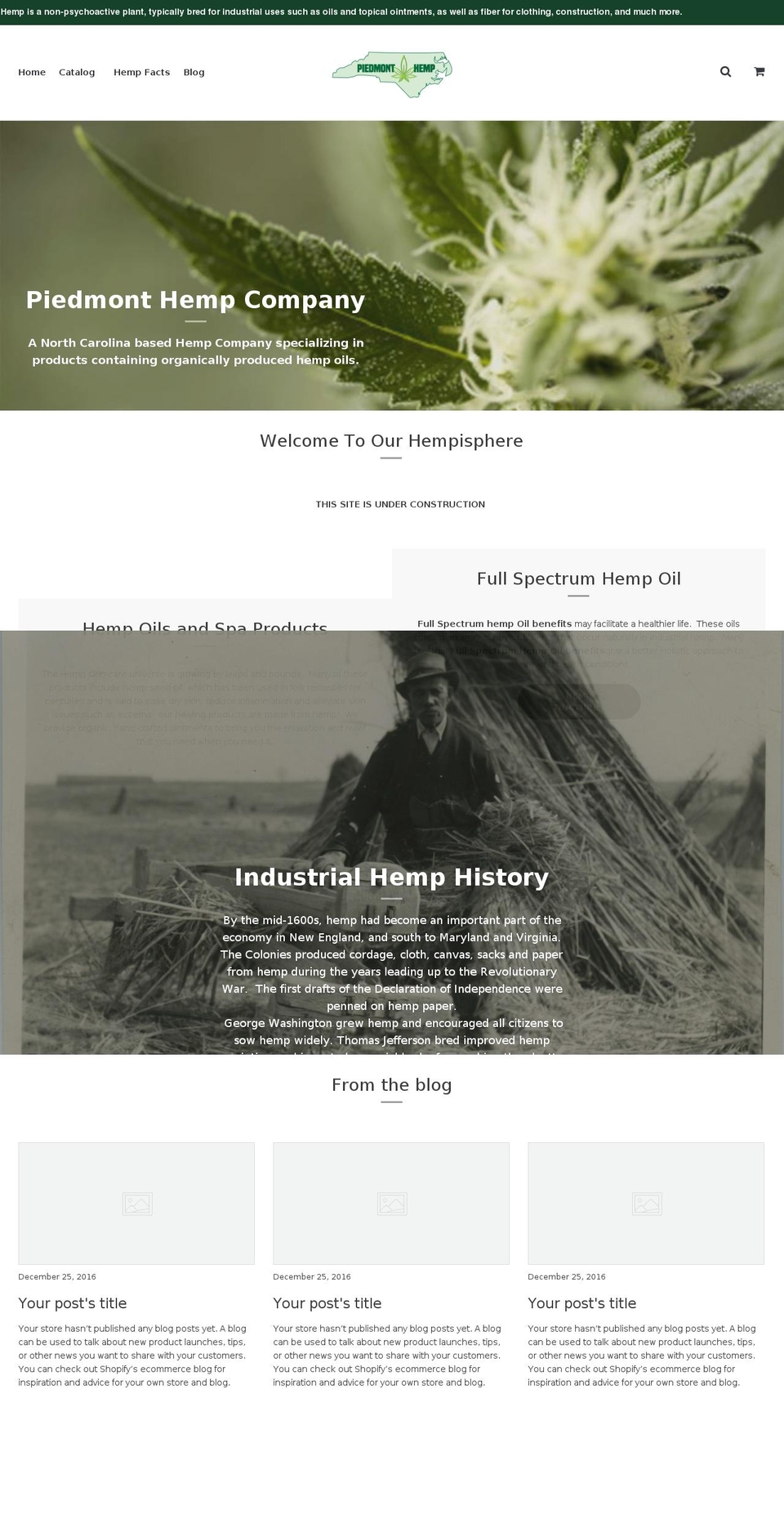 piedmonthempco.com shopify website screenshot