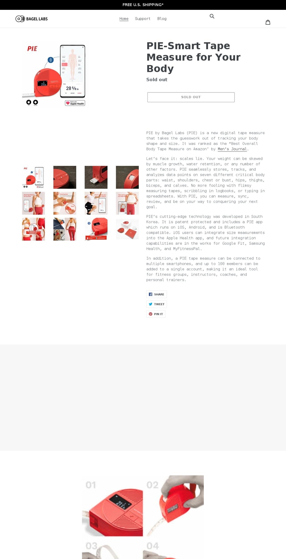 piefitness.com shopify website screenshot