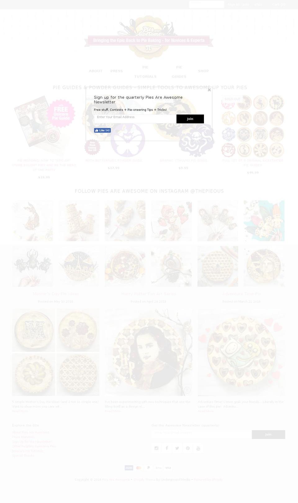 pieguides.com — Shopify storefront screenshot