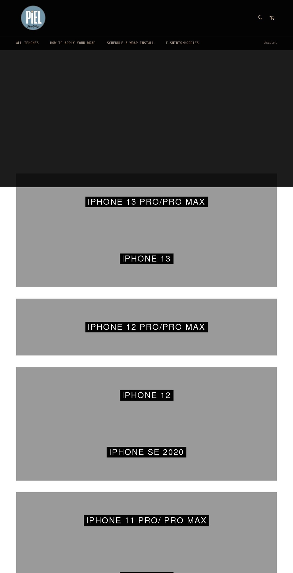 pielphonewraps.com shopify website screenshot