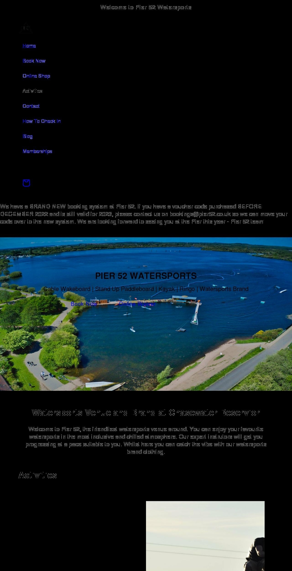 pier52.co.uk shopify website screenshot