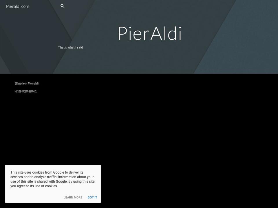 pieraldi.com shopify website screenshot